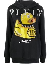Philipp Plein - Logo Graphic Print Hoodie - Lyst