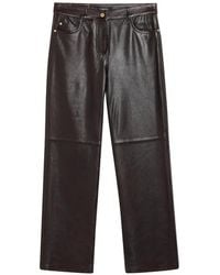 Max Mara - Straight-Leg Leather Trousers - Lyst