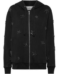 Philipp Plein - Star-Embellished Zip-Up Hoodie - Lyst