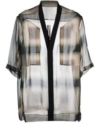 Rick Owens - Semi-sheer Oversized Silk Shirt - Lyst