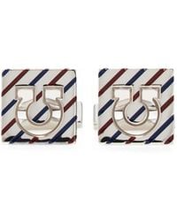 Ferragamo - Square Gancini Cufflinks - Lyst