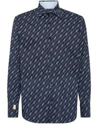 Billionaire - Monogram-Pattern Cotton Shirt - Lyst