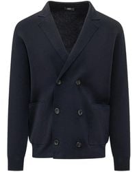 Hōsio - Double-Breasted Patch-Pocket Blazer - Lyst
