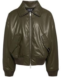 FIVE CM - Faux Leather High-Neck Bomber Jacket - Lyst