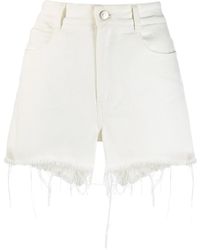 Stella McCartney - Frayed Hem Denim Shorts - Lyst