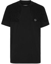 Philipp Plein - Round-Neck T-Shirt Jacquard Crest Cut - Lyst