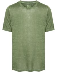 120% Lino - Meliertes T-Shirt aus Leinen - Lyst