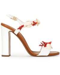 Dolce & Gabbana - Keira Coral Embroidered Sandals - Lyst