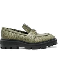 GmbH - Embossed Crocodile-Effect Slip-On Loafers - Lyst