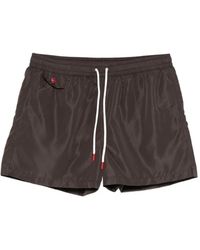 Kiton - Drawstring Flap-Pocket Swim Shorts - Lyst