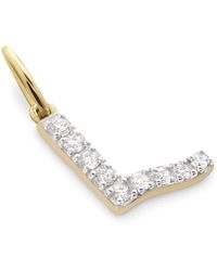 Monica Vinader - 14Kt L Laboratory-Grown Diamond Charm - Lyst