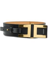 Elisabetta Franchi - Logo-Plaque Belt - Lyst