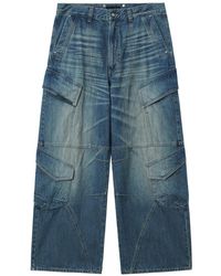 FIVE CM - Pantalon Cargo À Effet Délavé - Lyst