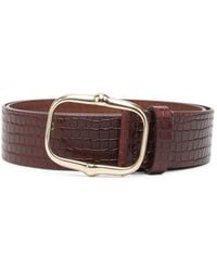 Isabel Marant - Leren Riem Met Krokodillen-Reliëf - Lyst