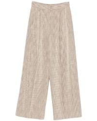 Giorgio Armani - Chevron Jersey Trousers With Pleats - Lyst