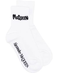 Alexander McQueen - アレキサンダー・マックイーン ロゴ 靴下 - Lyst