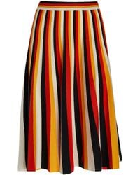Chloé - Gonna Midi A Righe - Lyst