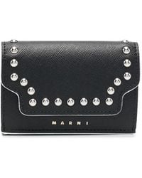 Marni - Stud-Embellished Tri-Fold Wallet - Lyst
