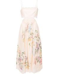 Zimmermann - Halliday Kleid mit Blumen-Print - Lyst