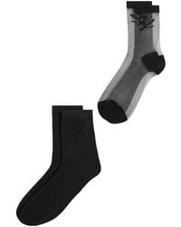 KARL LAGERFELD - Autograph Mesh And Rhinestone Socks (Pack Of Two) - Lyst