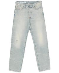 DIESEL - Vaqueros Anchos Con Parche Del Logo - Lyst