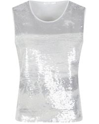 Patrizia Pepe - Sequin-Embellished Tank Top - Lyst