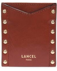 Lancel - Stud-Embellished Leather Cardholder - Lyst
