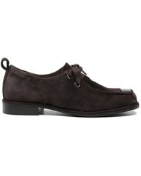 ADRIANNA FERETTI - Metal Toe-Cap Lace-Up Fastening Derby Shoes - Lyst