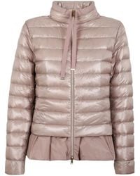 Herno - Quilted Peplum Down Jacket - Lyst
