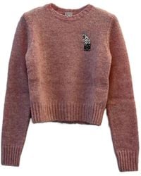 Loewe - Appliqué Crew-Neck Sweater - Lyst