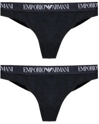 Emporio Armani - Logo-Waistband Briefs (Set Of Two) - Lyst