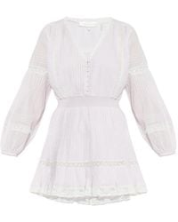 LoveShackFancy - Winfrey Lace-Detail Pleated Mini Dress - Lyst