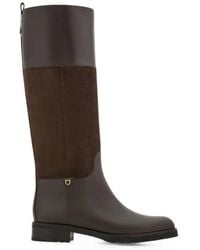 Ferragamo - Knee High Gancini Ornament Boots - Lyst
