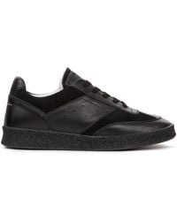 MM6 by Maison Margiela - Stitch-Logo Leather Sneakers - Lyst