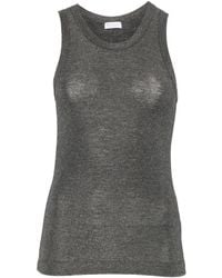 Brunello Cucinelli - Metallic-effect Sleeveless Top - Lyst