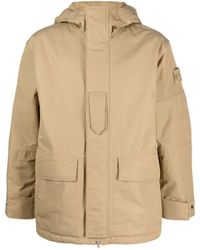 Stone Island - Garment-dyed Cotton Hooded Jacket - Lyst