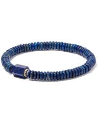 Luis Morais - 14Kt Hexagon Charm Beaded Bracelet - Lyst