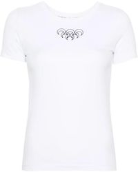 Marine Serre - Maglietta Di Cotone Marine Serra Logo - Lyst