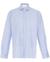 Fay - Striped Long-Sleeve Shirt - Lyst