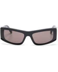 Balenciaga - Logo-print Square-frame Sunglasses - Lyst