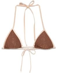 Mc2 Saint Barth - Leah Triangel-Bikinioberteil Aus Lurex - Lyst