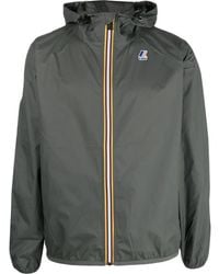 K-Way - Logo-Print Hooded Jacket - Lyst
