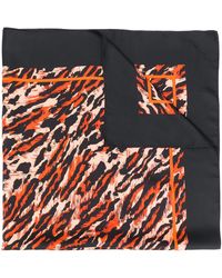 Sandro Animal Print Scarf - Black