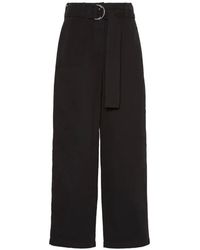 Calvin Klein - Belted Wide-Leg Trousers - Lyst