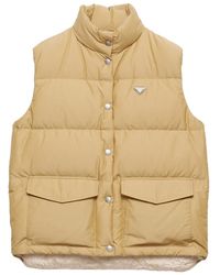 Prada - Triangle-Logo Technical Fabric-Down Gilet - Lyst