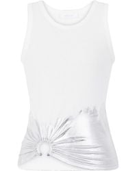 Rabanne - Piercing-Appliqué Ribbed Tank Top - Lyst