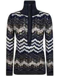 Missoni - Zig Zag-Pattern High-Neck Jumper - Lyst