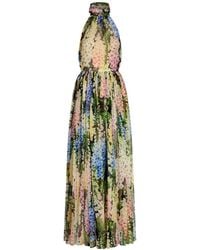 Oscar de la Renta - Foxglove Chiffon Gown - Lyst
