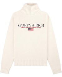 Sporty & Rich - Roll Neck Flag Jumper - Lyst