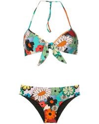 Amir Slama - Floral-Print Halterneck Bikini - Lyst